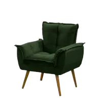 Poltrona Decorativa opala Razzone em suede NV  - Foto 6