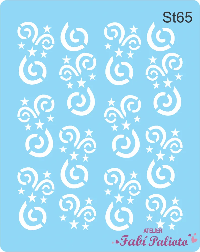 ST65  Stencil Arabescos Imagem