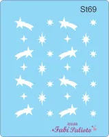ST69  Stencil Estrelas de Natal