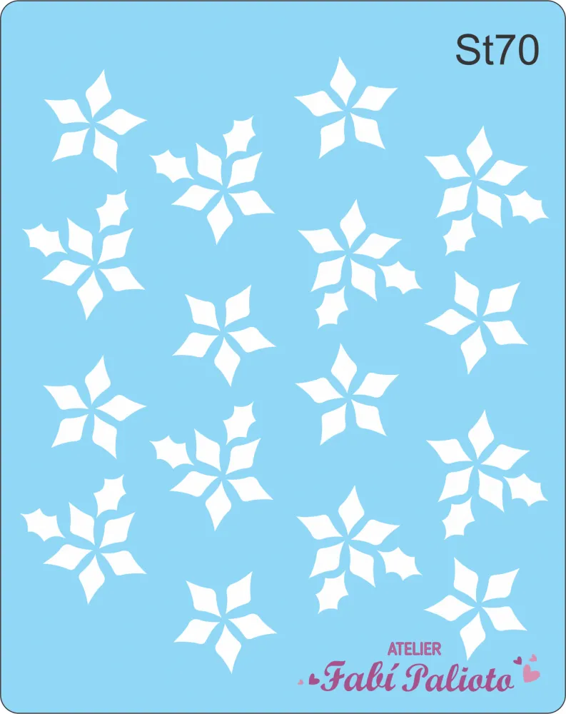 ST70  Stencil  Flor de Natal Imagem