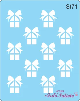 ST71  Stencil Presente de Natal