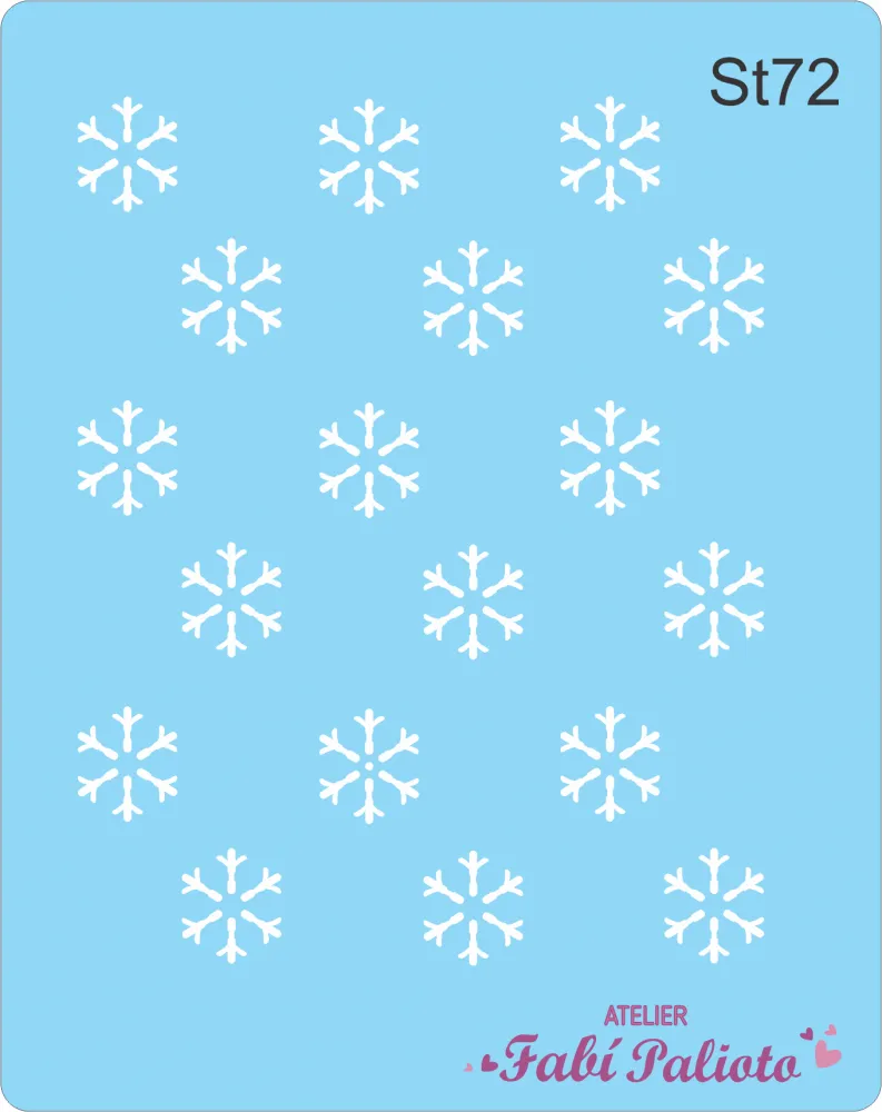 ST72  Stencil Mini flocos de neve Imagem