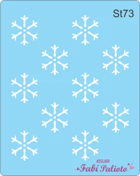 ST73  Stencil Flocos de neve 2cm