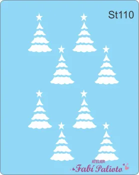 ST110 Stencil Pinheirinhos Peq. 2