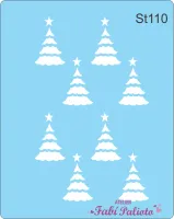 ST110 Stencil Pinheirinhos Peq. 2