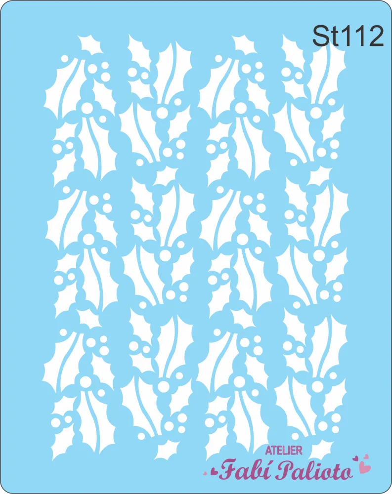 ST112 Stencil Raminhos Pequenos Imagem