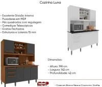 Kit Cozinha Laraou Luna Pr  RQ 1.62 - Foto 4