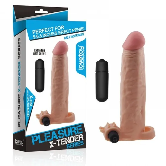 Capa Extensora com Vibro e Anel 19 x 5cm - CA033 Imagem