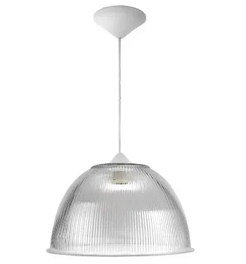 Luminaria Pendente Prismatica 22" Polegada E27 
