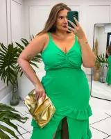 Conjunto Cropped Saia Longa Maria Francia Verde - Foto 2