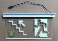 PLACA S10 CÓD 0474 ESC|SUB|ESQ| AC3mm TRANSP|Tam:30x17|LED VERDE|FOTOLUMI|TETO - Foto 2