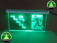 PLACA S10 CÓD 0474 ESC|SUB|ESQ| AC3mm TRANSP|Tam:30x17|LED VERDE|FOTOLUMI|TETO - Foto 5