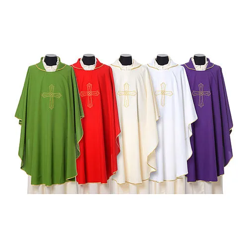 Kit 5 Casulas Bordado Cruz 