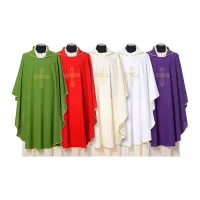 Kit 5 Casulas Bordado Cruz 