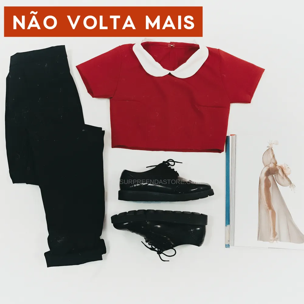 CALÇA CINTURA ALTA ALFAIATARIA GIRLS ON FIRE AZUL MARINHO Imagem