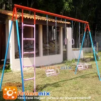 Balanço Duplo com Argolas e Escada