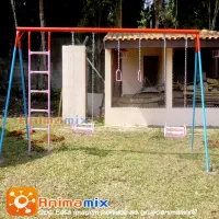 Balanço Duplo com Argolas e Escada - Foto 2