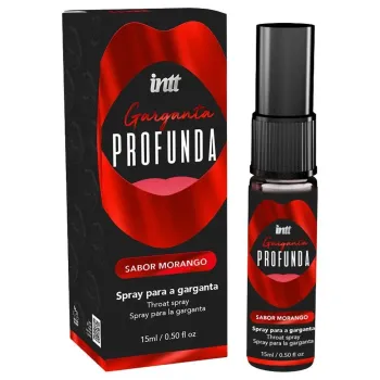 GARGANTA PROFUNDA SPRAY SEXO ORAL SABOR MORANGO E MENTA 15 ML - INTT.                                                                                                                        LIBYSEXSHOP