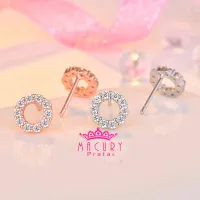 Brincos Circulo Prata com Zirconia - Foto 3