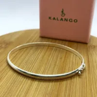Bracelete de Prata 950 - MEIO CANO  - BRA222