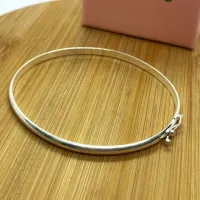 Bracelete de Prata 950 - MEIO CANO  - BRA222 - Foto 2