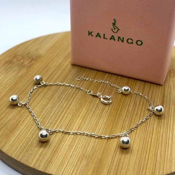 Pulseira de prata 950 - Bolinha -PL896