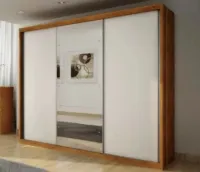 Guarda-Roupa Paradizzo Gold 3 portas correr 2.42 mt 100% MDF - Foto 5