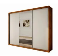 Guarda-Roupa Paradizzo Gold 3 portas correr 2.42 mt 100% MDF - Foto 6