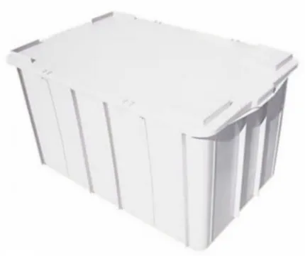 Caixa Organizadora, Lar 180L Fechada Com Tampa  Branca