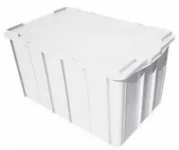 Caixa Organizadora, Lar 180L Fechada Com Tampa  Branca