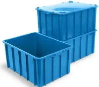  Caixa Organizadora, Lar 180L Fechada Com Tampa Azul - Foto 2