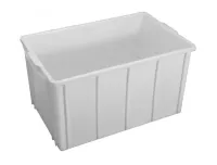 Caixa Plástica Gruplast 130 Litros  Empilhável  Branca