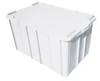 Caixa Plástica Gruplast 130 Litros  Com Tampa  Branca