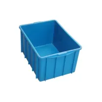 Caixa Plástica Gruplast 130 Litros  Empilhável Azul