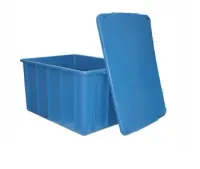 Caixa Plástica Gruplast 130 Litros  Empilhável Azul - Foto 2