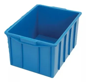 Caixa Plástica Fechada com Tampa – 61 Litros Azul - Foto 2