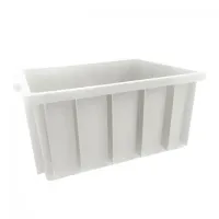 Caixa Organizadora Lar 61 Litros Fechada Sem Tampa Branca