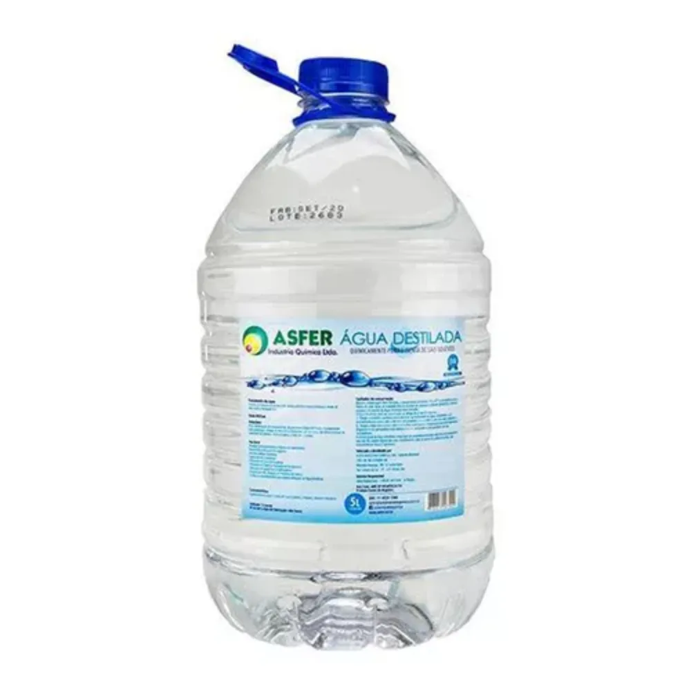 Água Destilada 5 L - Asfer
