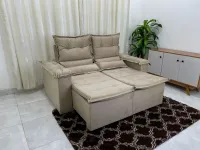 Sofá Retrátil e Reclinável Japão com espuma braço 1,80 Veludinho Oferta !
