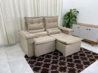 Sofá Retrátil e Reclinável Japão com espuma braço 1,80 Veludinho Oferta ! - Foto 2