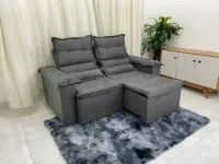 Sofá Retrátil e Reclinável Japão com espuma braço 1,80 Veludinho Oferta ! - Foto 3
