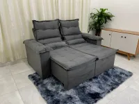 Sofá Retrátil e Reclinável Japão com espuma braço 1,80 Veludinho Oferta ! - Foto 4
