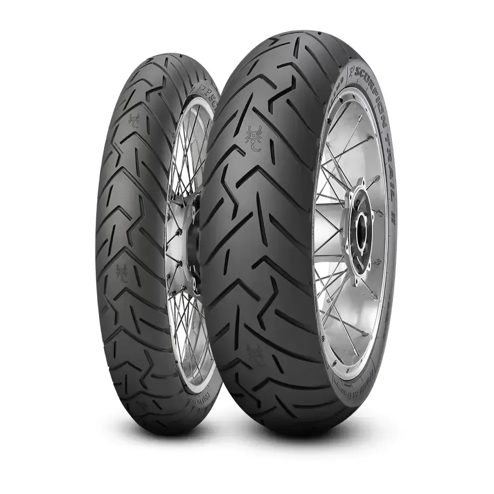 CASAL DE PNEUS PIRELLI SCORPION TRAIL II - 110/80-19 (Diant) + 150/70-17 (Tras)
