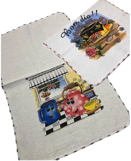 PANO DE PRATO ESTAMPADO C/ OVERLOK
