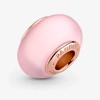 Berloque separador murano rosa fosco – Inspiração Pandora - Foto 2