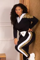 Conjunto Viscolycra Maria Francia Preto/Branco Onça Animal Print - Foto 3