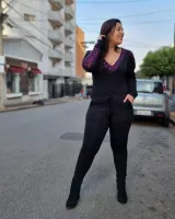 Conjunto Moletinho Paetês Maria Francia Preto/Rosa - Foto 3
