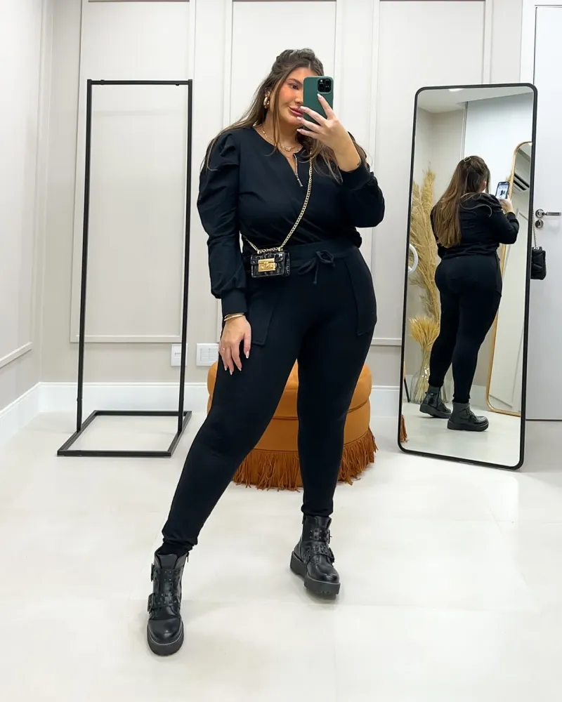 Conjunto Moletinho Maria Francia Preto