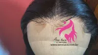 Lace HUMANA Versão Liso 50 cm 300 gramas Front HD humana AlBan cabelo brasileiro repartição LivreBig®  - Foto 28