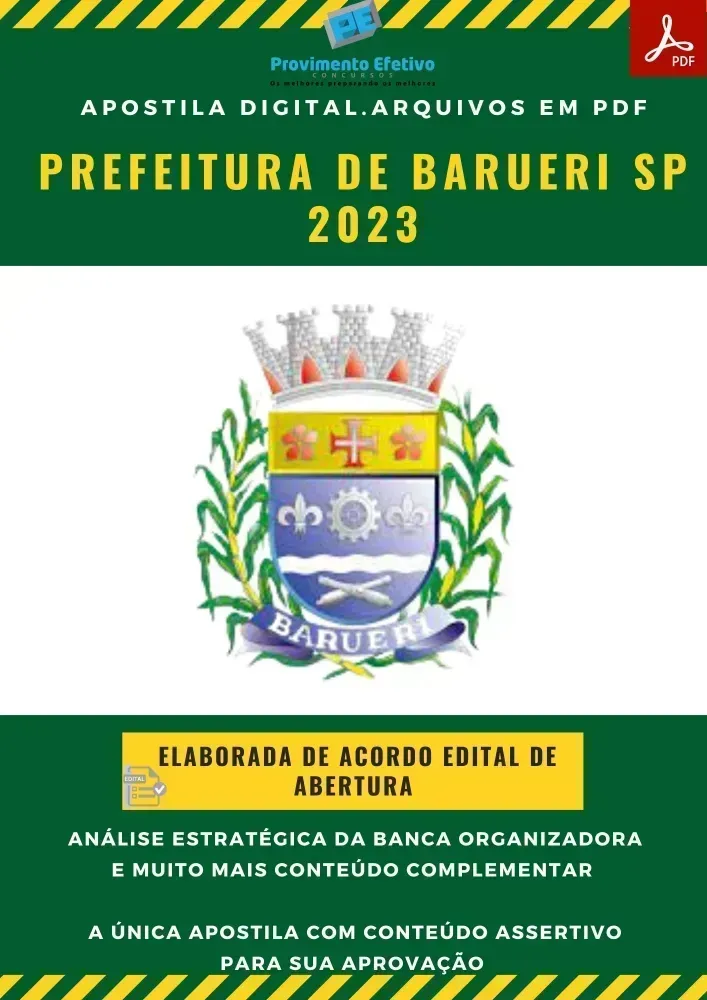 Apostila Prefeitura Barueri SP Médico Psiquiatra Infantil 2023 Imagem